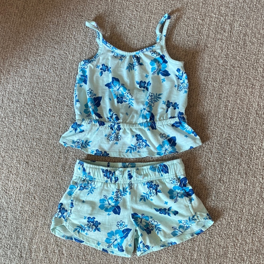 Cat & Jack Tropical Print Shorts and Tank